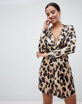 missguided curve knot front dress