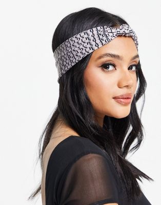 Missguided knot headband in taupe