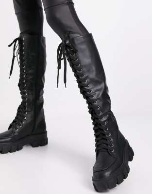 missguided lace up boots