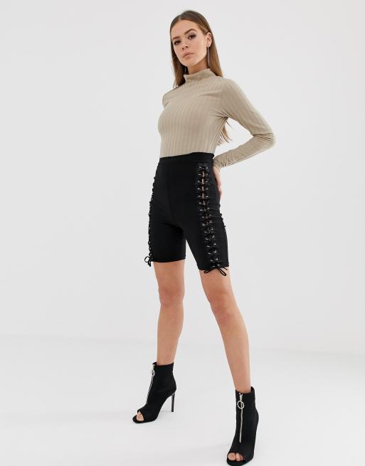 black legging shorts