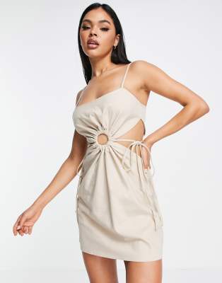 ellen tracy linen dress TIE FRONT LINEN BLEND DRESS – Ellen Tracy main image 0