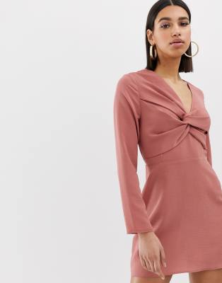 missguided pink dress