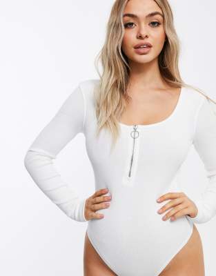 missguided zip up bodysuit