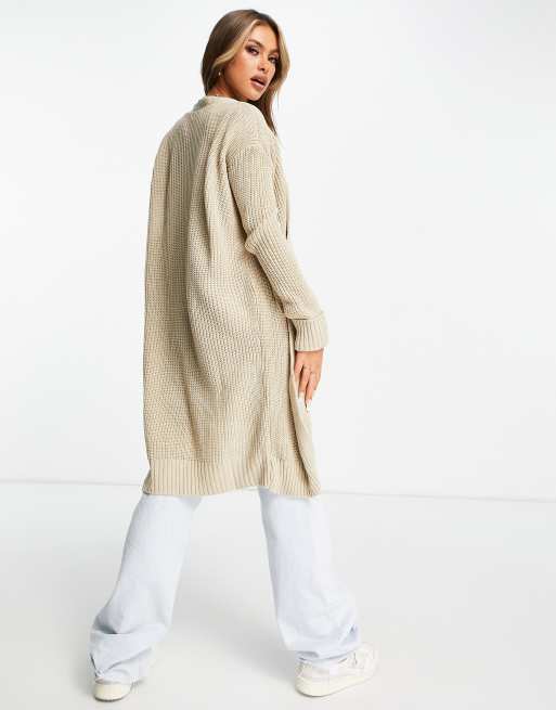 Beige 2025 longline cardigan