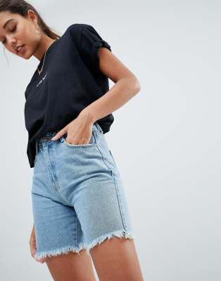 longline denim short