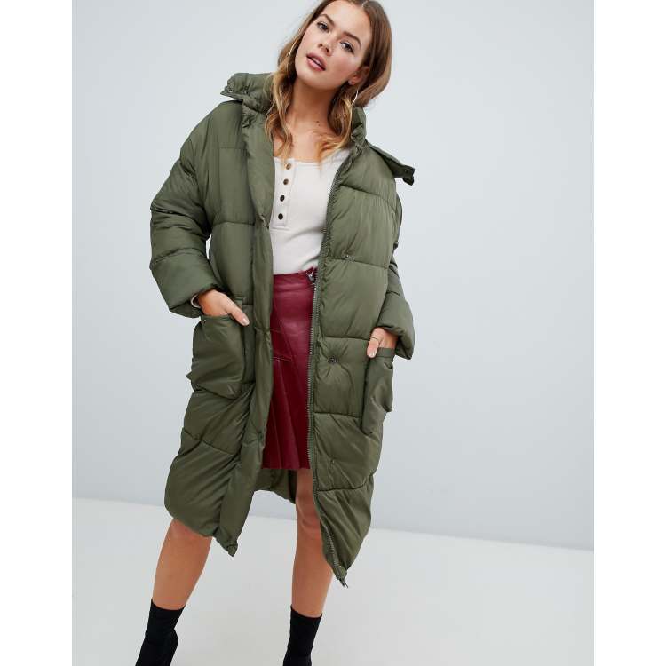 Longline puffer sale jacket missguided