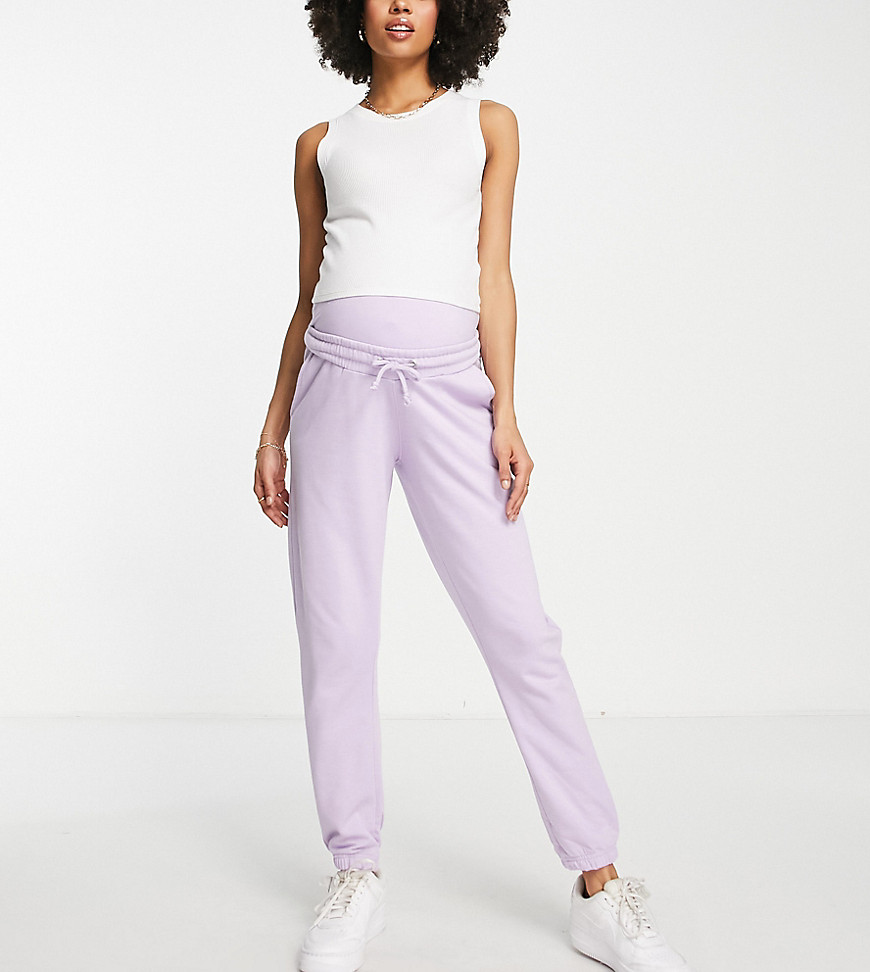 Missguided Maternity 90s jogger in lilac-Purple