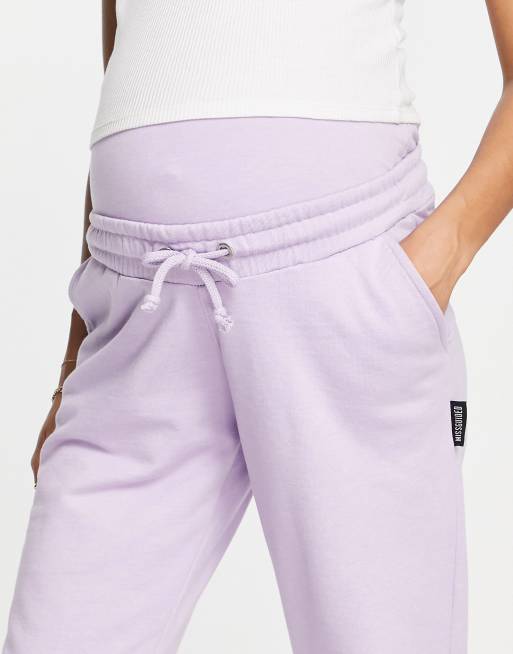 Missguided Maternity 90s jogger in lilac ASOS