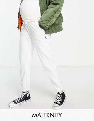 Missguided Maternity Missguided Maternity 90s jogger in white