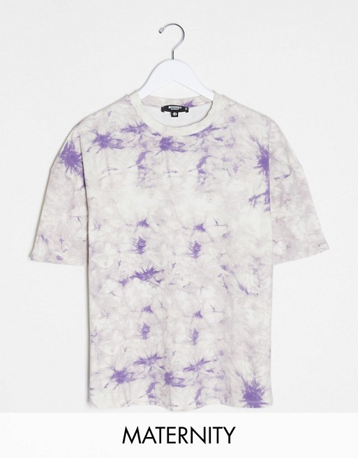 Missguided Maternity co-ord tie dye t-shirt
