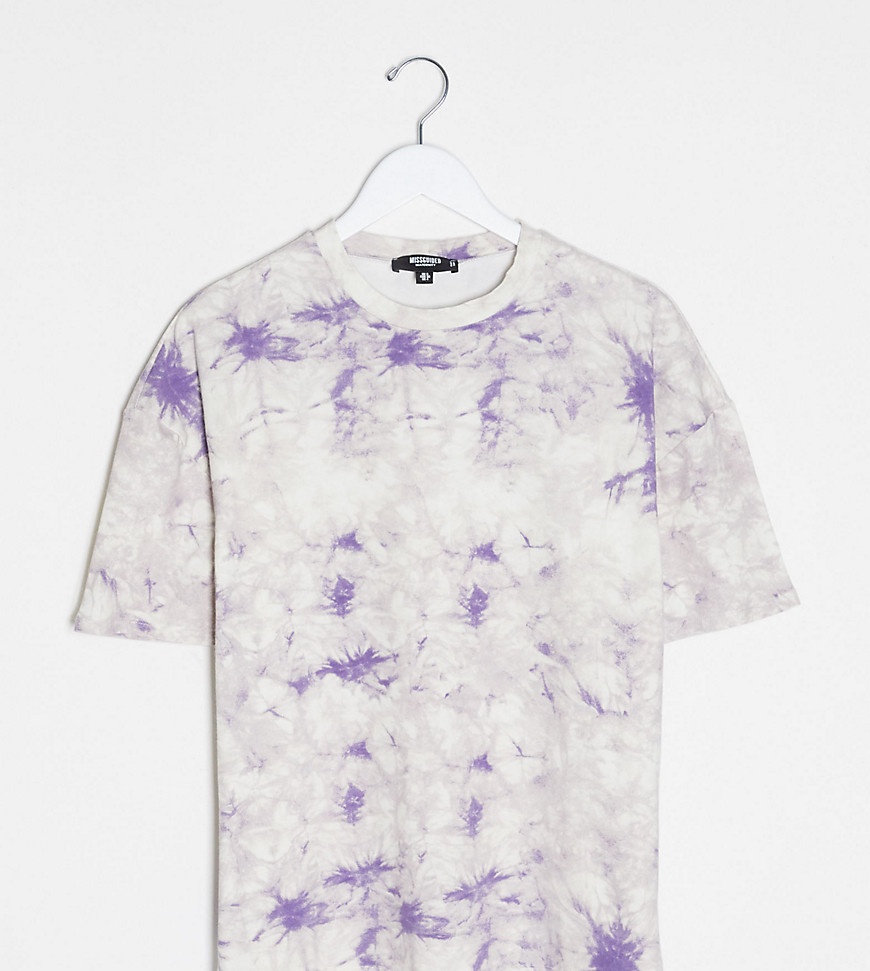 Missguided Maternity co-ord tie dye t-shirt-Purple