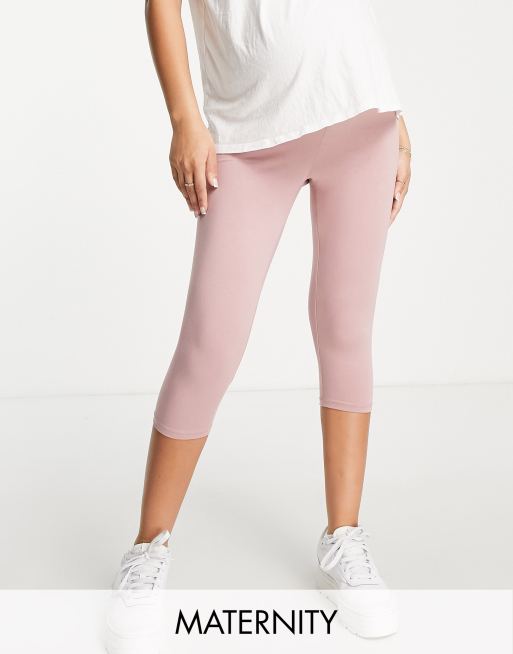 Missguided Maternity Cropped legging in roze ASOS
