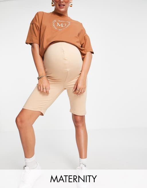 Missguided Maternity - Leggings corti color sabbia