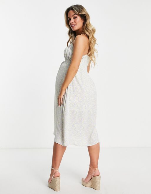 Missguided Maternity cami midi dress in floral