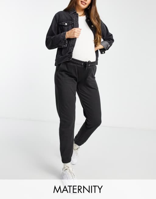 black oversized sweatpants