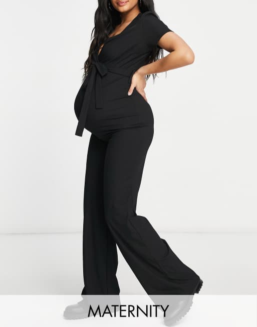 Black Maternity Jumpsuit