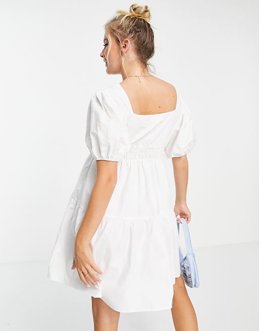 missguided white dress Mock Neck Mini Fitted Ribbed Knit Long Sleeve Winter Bodycon Fall Fashion Evening Party Club Night Out Dress,XL The dress is a pristine white Missguided Maternity shirred mini dress