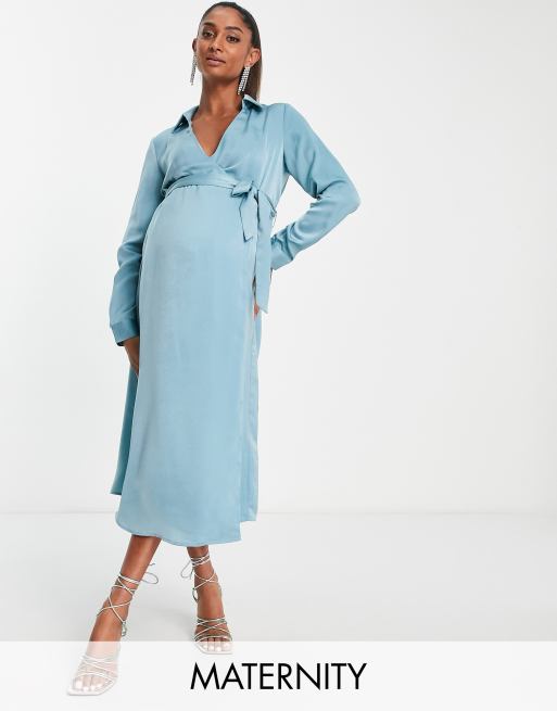 Asos maternity best sale wrap dress