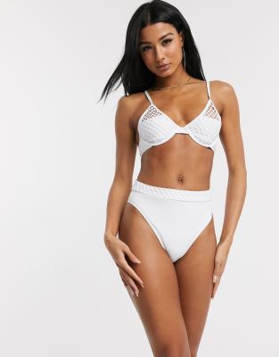 Missguided clearance white swimsuit