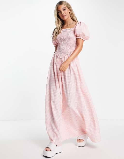 Missguided pink maxi outlet dress