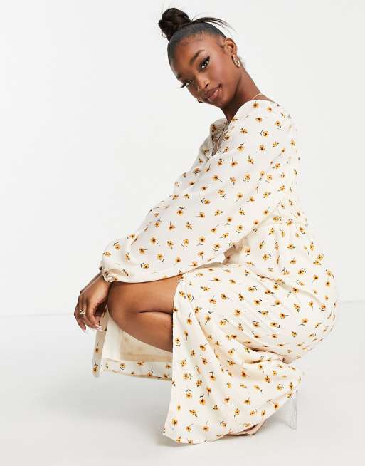 Missguided midaxi dress deals with shirred back