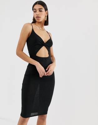missguided black cut out dress