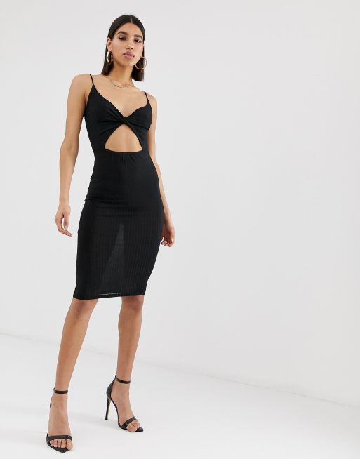 Missguided black cut sales out dress