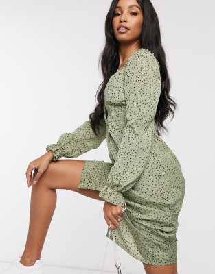 milkmaid dress sage