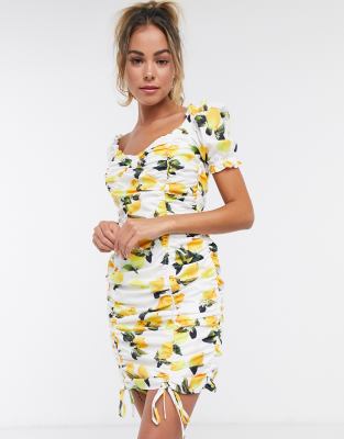 lemon print dress