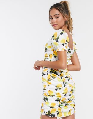 lemon milkmaid dress