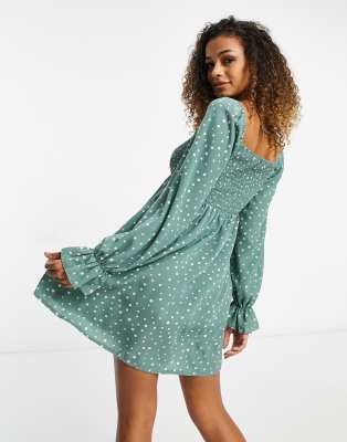 milkmaid dress sage
