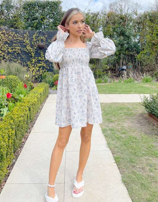 Missguided white milkmaid store dress