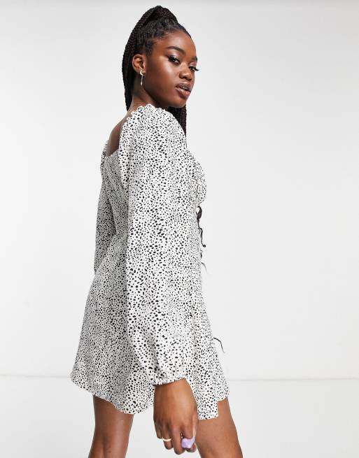 Missguided white hot sale milkmaid dress