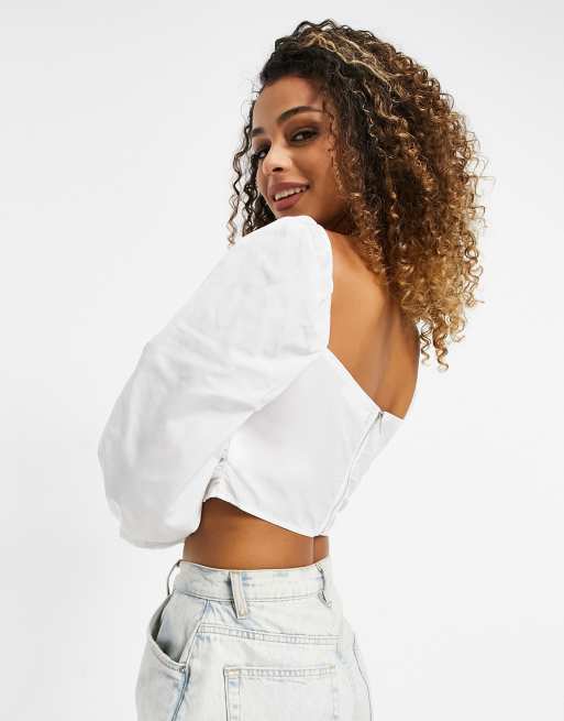 Missguided white deals tops