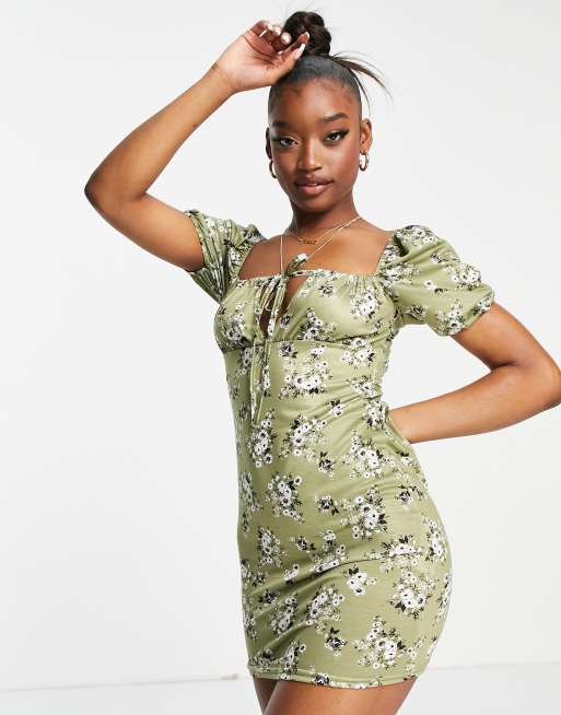 Missguided clearance green dress