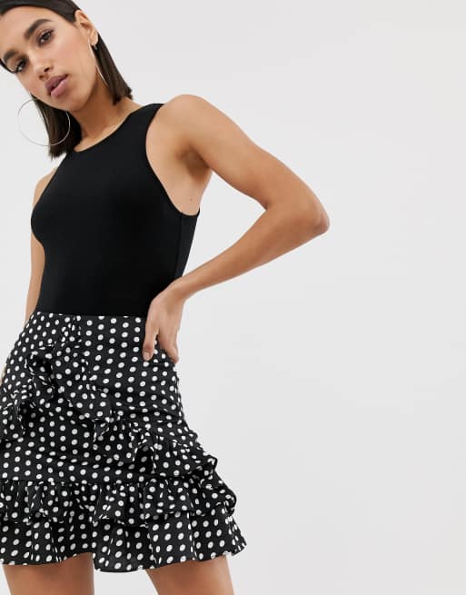 Polka dot 2025 skirt missguided