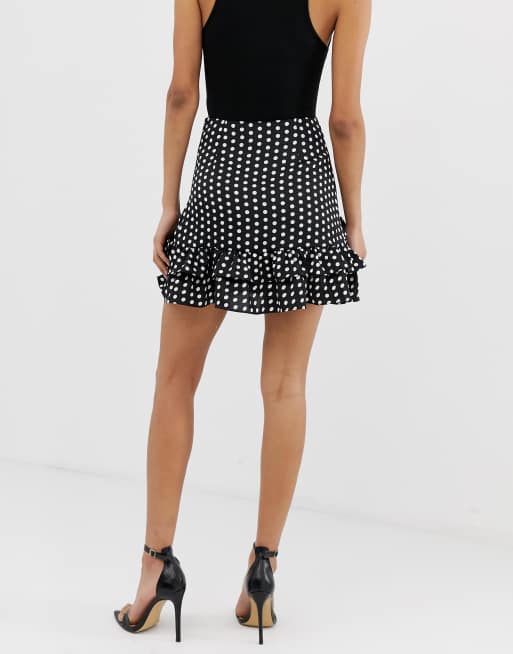 Polka dot skirt clearance missguided