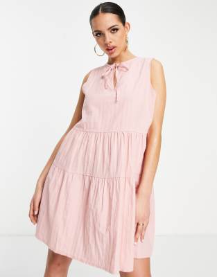 pink blush smocked dress