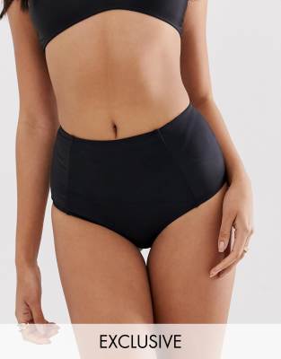 plain high waisted bikini bottoms