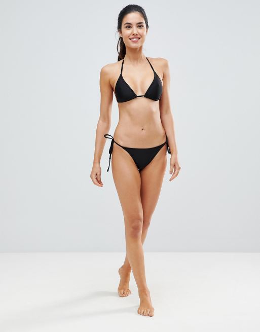Missguided - Mix og match - trekantet bikinitop i sort, 4 af 4