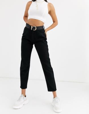 missguided black mom jeans