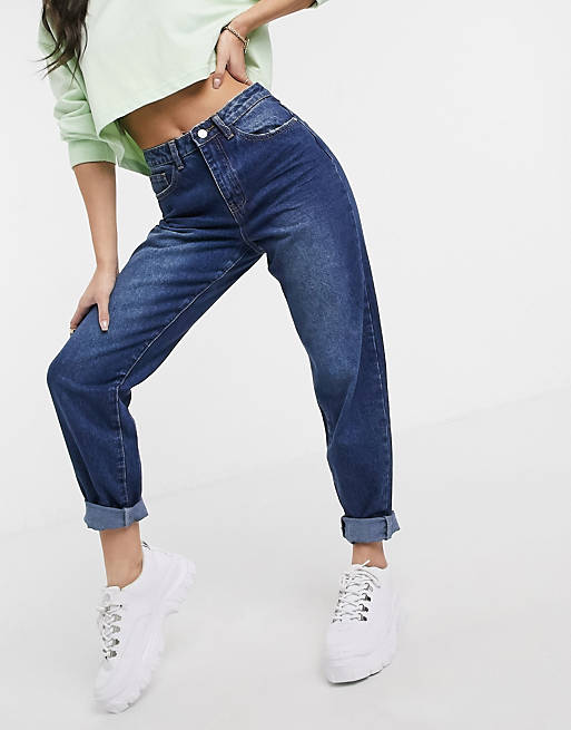 Missguided mom jeans in blue 