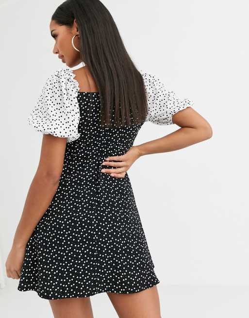 Heart shop milkmaid dress