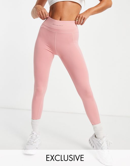 Missguided MSGD Legging d ensemble couture apparente sur l avant Rose poudr