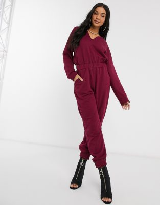 asos burgundy jumpsuit