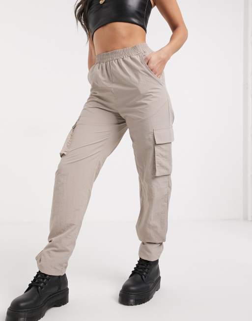 Missguided beige joggers new arrivals