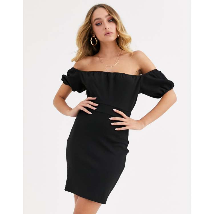 Missguided off on sale the shoulder dress