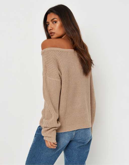 Missguided off hotsell shoulder jumper