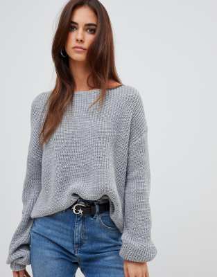 off the shoulder knitted jumper