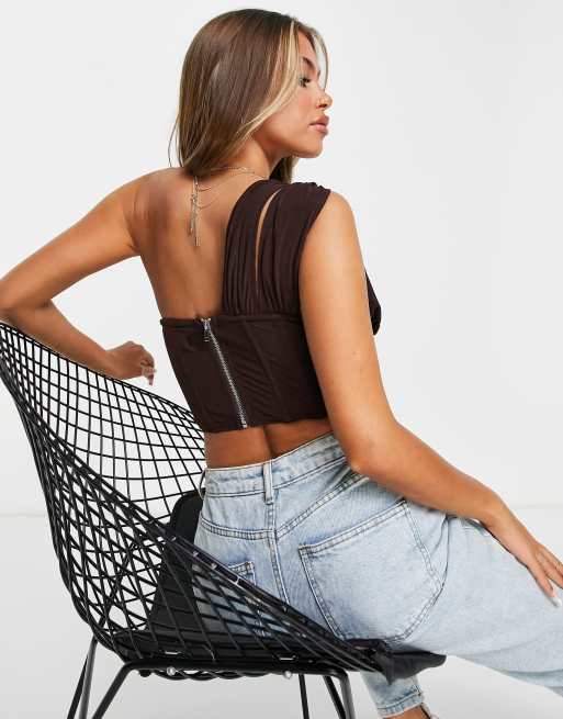 Missguided Satin Purple Top Corset Style/Bralette Style, Women's Fashion,  Tops, Other Tops on Carousell